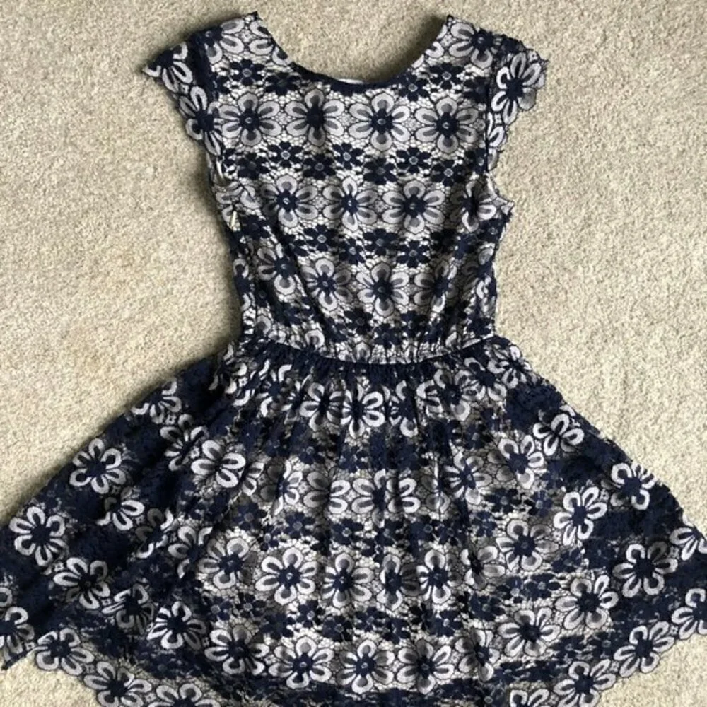 American rag dress size small navy lace juniors